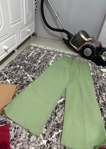 universal Beden kahverengi Renk Düz Örgü Kadın Kumaş Pantolon