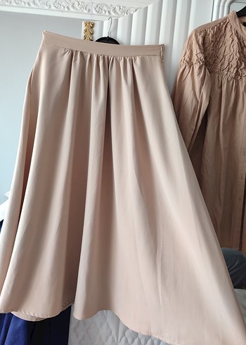 xxl Beden camel Renk Bej etek gömlek