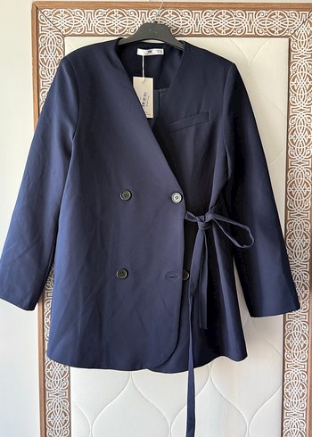 Zara Lacivert Asimetrik Ceket