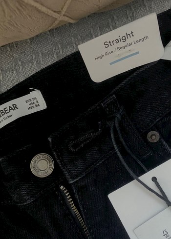 xs Beden siyah Renk straight jean