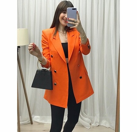 m Beden Turuncu blazer ceket