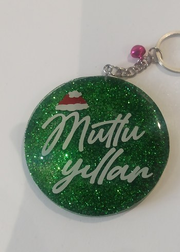 Epoksi Simli Mutlu Yıllar Anahtarlık - Görsel 4