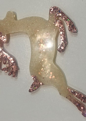 Altın Parlak Yılbaşı Geyik Süsü - Görsel 2