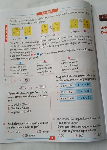 3. Sınıf Yeni Nesil Değerlendirme Sınavı Kitabı - Görsel 3