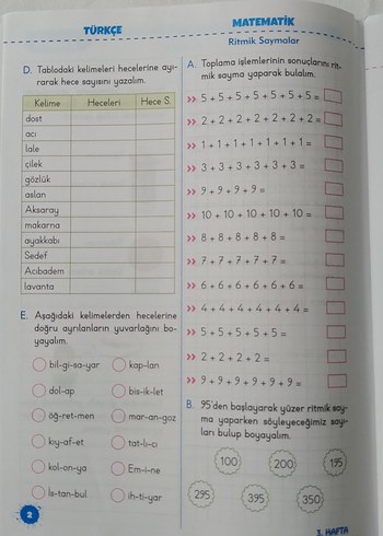 TÜMDERSLER Hafta Sonu Ödev Etkinlikleri 3. Sınıf - Görsel 2