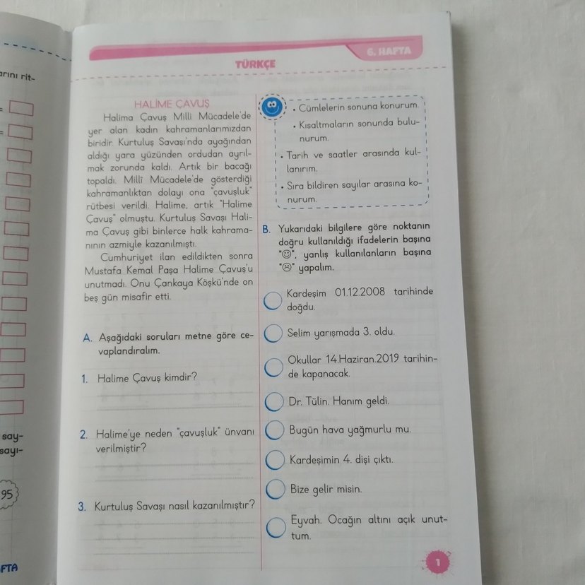 TÜMDERSLER Hafta Sonu Ödev Etkinlikleri 3. Sınıf - Görsel 3