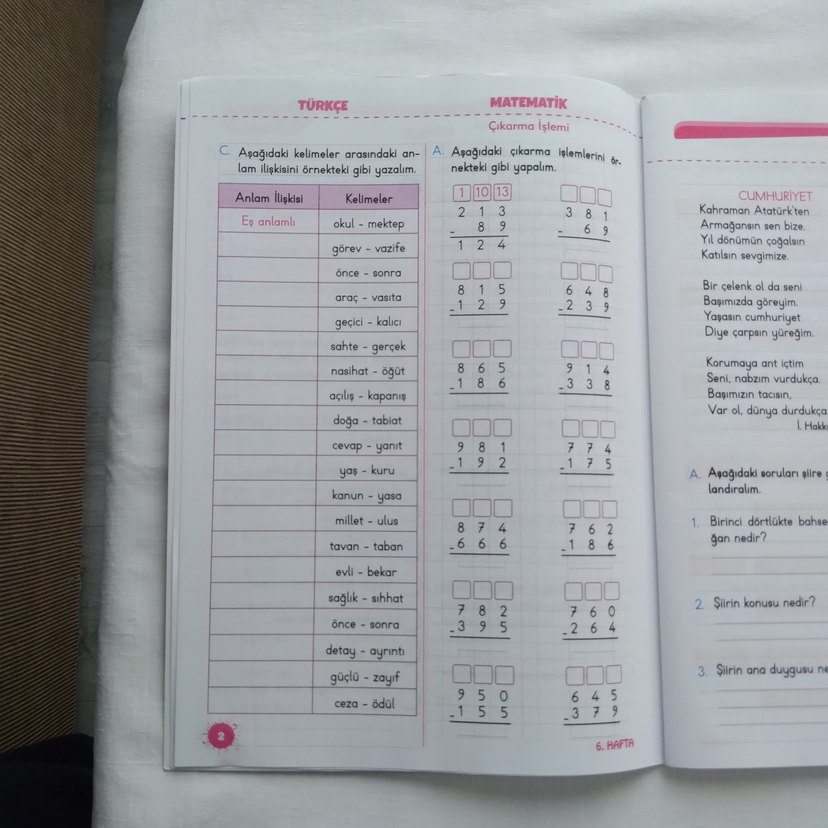 TÜMDERSLER Hafta Sonu Ödev Etkinlikleri 3. Sınıf - Görsel 4