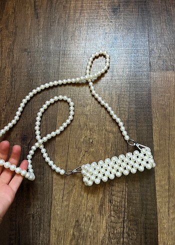 Boncuklu Beyaz Kadın El Kahve Zinciri - Görsel 2