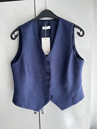 Batik Denim Görünümlü Yelek