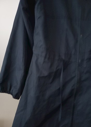 Siyah Midi Boy Kadın Yağmurluk - Görsel 3