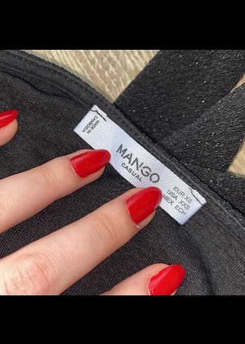 Mango sırt detaylı simli elbise - Görsel 4