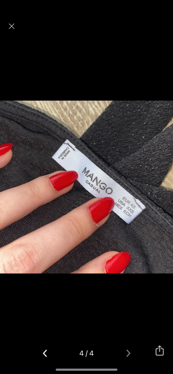 Mango sırt detaylı simli elbise - Görsel 4