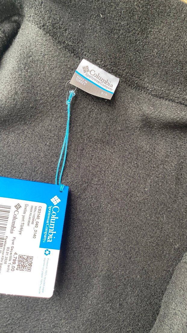 Columbia Siyah Fermuarlı Erkek Sweatshirt - Görsel 3