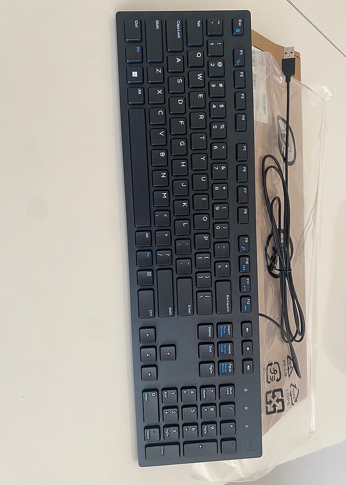 Dell KB216 Multimedia Türkçe (QWERTY) Kablolu Klavye Siyah sıfır - Görsel 3