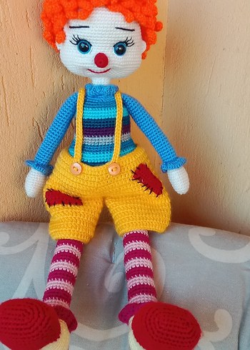 Beden Renk Amigurimi Palyaço Bebek