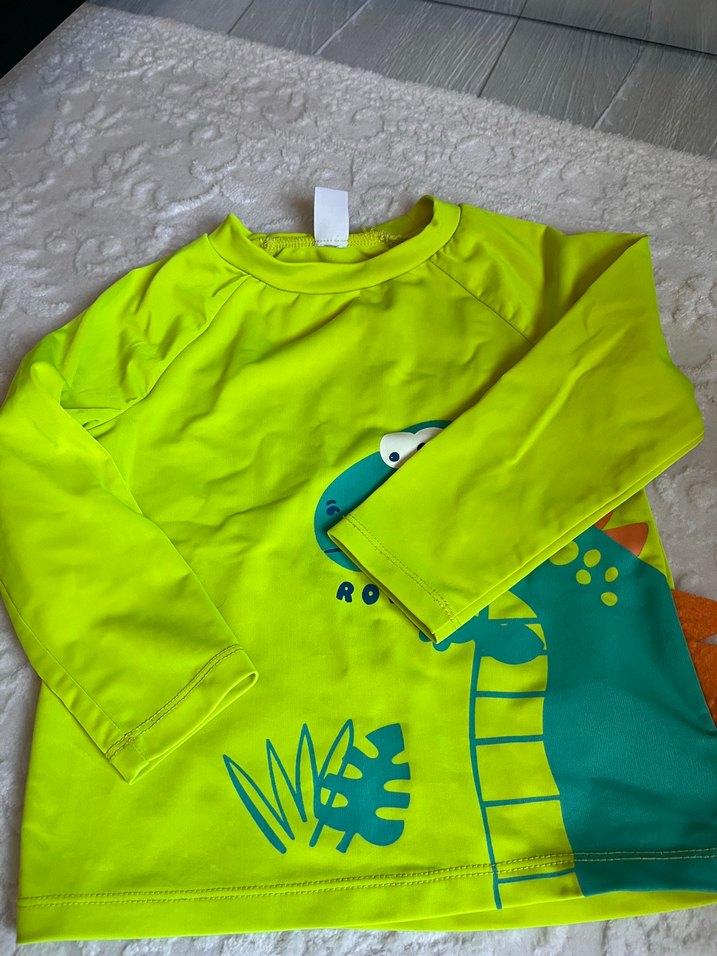 Renkli Dinozor Desenli Erkek Çocuk Mayo Takımı - Görsel 3