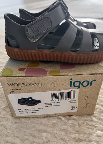 Gri Erkek Çocuk Kayışlı Terlik - Görsel 2