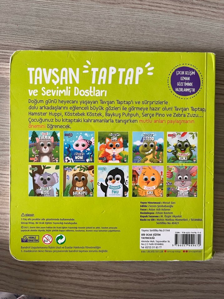 Tavşan Taptap ve Sevimli Dostları Çocuk Kitabı - Görsel 2