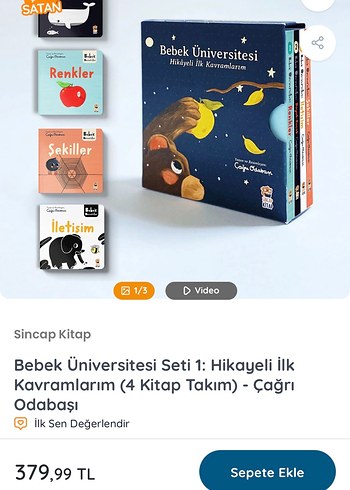 Bebek Üniversitesi Seti 1: Hikayeli İlk Kavramlarım (4 Kitap) - Görsel 2