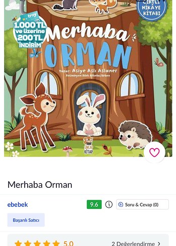 Merhaba Orman - Çocuk Hikaye Kitabı - Görsel 2