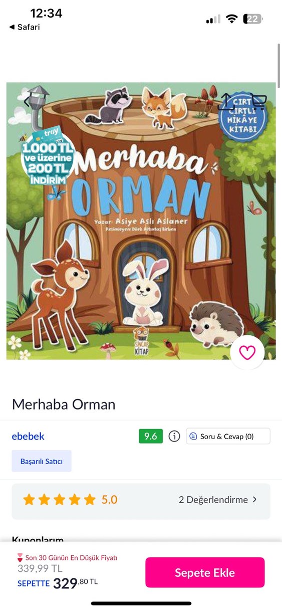 Merhaba Orman - Çocuk Hikaye Kitabı - Görsel 2