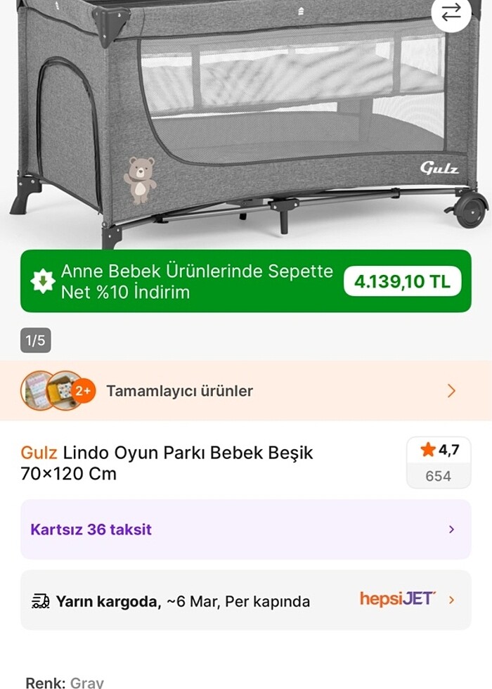 Uni baby bebek park yatak - Görsel 3