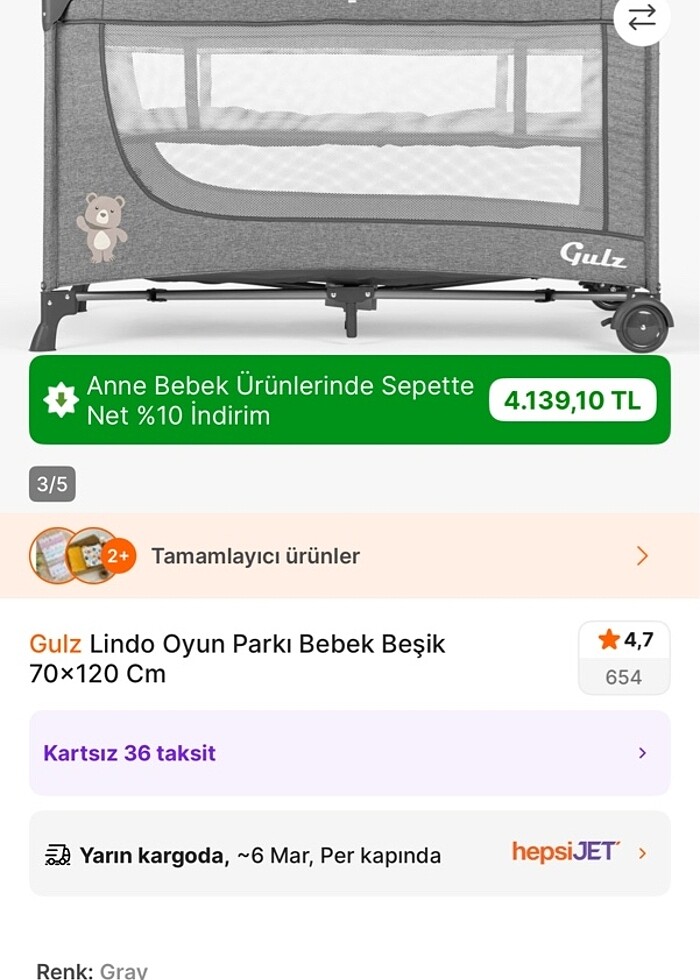 Uni baby bebek park yatak - Görsel 5