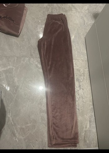 s Beden Kahverengi Kadife Kadın pijama
