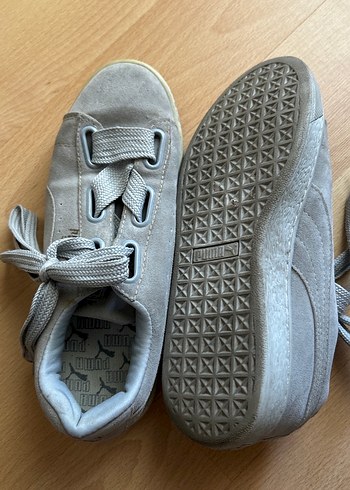 Puma Gri Süet Kadın Spor Ayakkabı - Görsel 5