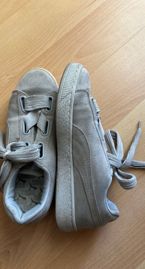 Puma Gri Süet Kadın Spor Ayakkabı - Görsel 4