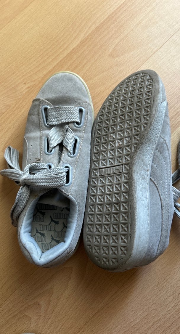 Puma Gri Süet Kadın Spor Ayakkabı - Görsel 5