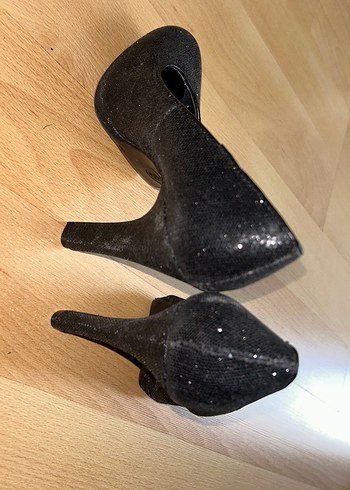 Graceland Parlak, Simli Platform Topuklu Stiletto - Görsel 5