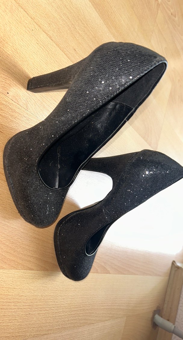 Graceland Parlak, Simli Platform Topuklu Stiletto - Görsel 3