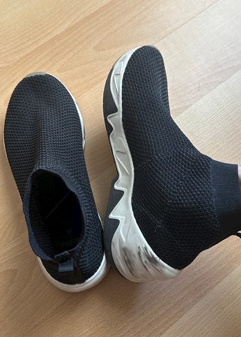 Kadın Bershka Siyah Dolgu Topuklu Spor Ayakkabı - Görsel 6