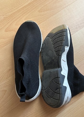 Kadın Bershka Siyah Dolgu Topuklu Spor Ayakkabı - Görsel 5