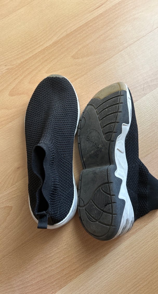 Kadın Bershka Siyah Dolgu Topuklu Spor Ayakkabı - Görsel 5