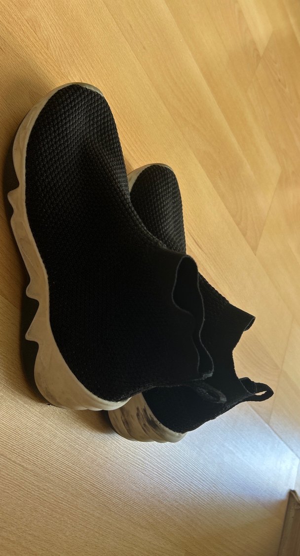 Kadın Bershka Siyah Dolgu Topuklu Spor Ayakkabı - Görsel 3