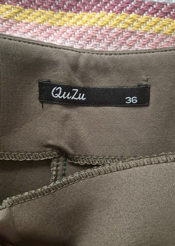 Quzu Bej Pilili Midi Kadın Etek