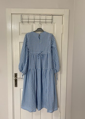 Mavi Ekose Uzun Elbise (whoartstore/Mihri Elbise) - Görsel 5