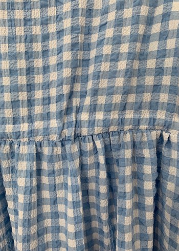 Mavi Ekose Uzun Elbise (whoartstore/Mihri Elbise) - Görsel 4