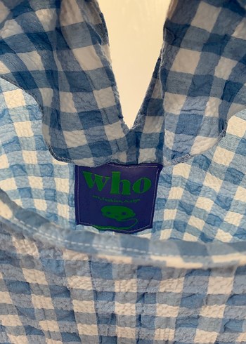 Mavi Ekose Uzun Elbise (whoartstore/Mihri Elbise) - Görsel 7