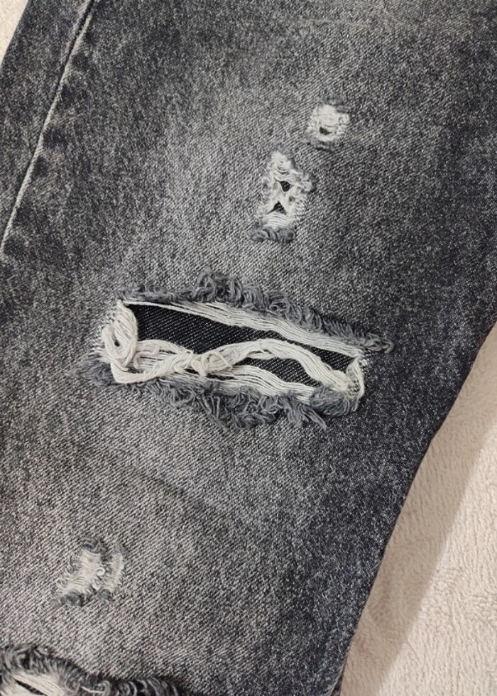 Gri mom Jean - Görsel 3