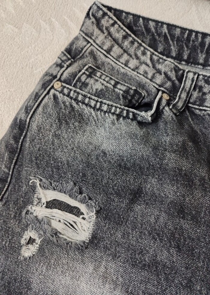 Gri mom Jean - Görsel 4