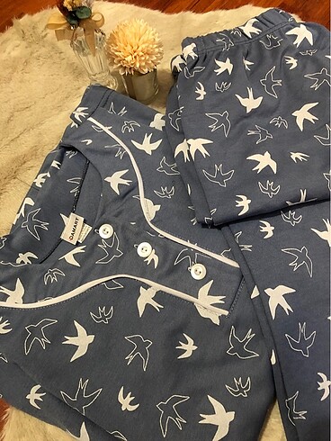 m Beden mavi Renk Damart Marka Kadın Pijama Takımı