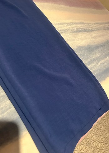 Kayra Lacivert Kadın Kumaş Pantolon Drapeli Midi Boy