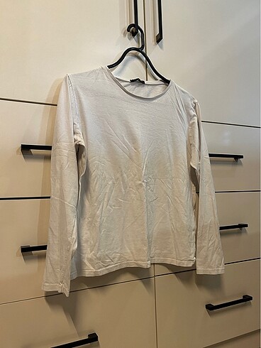 Beyaz Uzun Kollu Tshirt