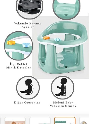 Beden Meleni Baby Banyo ve Mama Oturağı