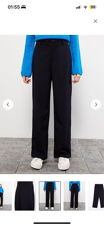 Kumaş lacivert pantolon - Görsel 3