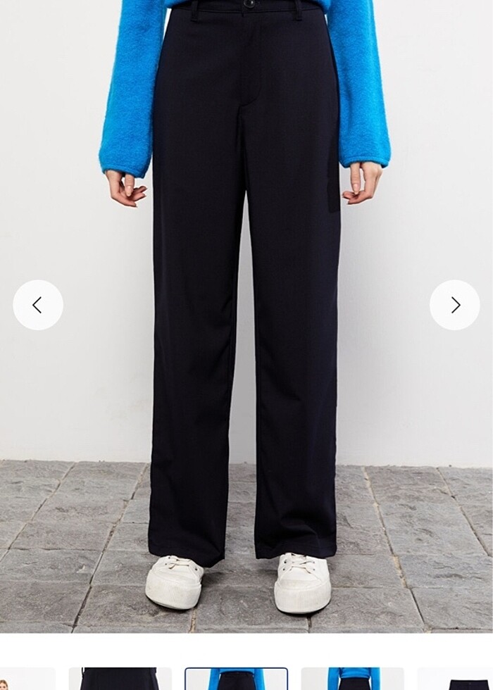 Kumaş lacivert pantolon - Görsel 3