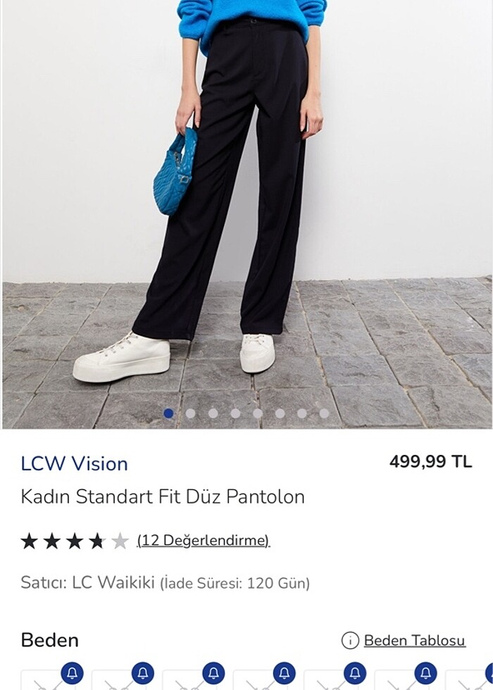 Kumaş lacivert pantolon - Görsel 5